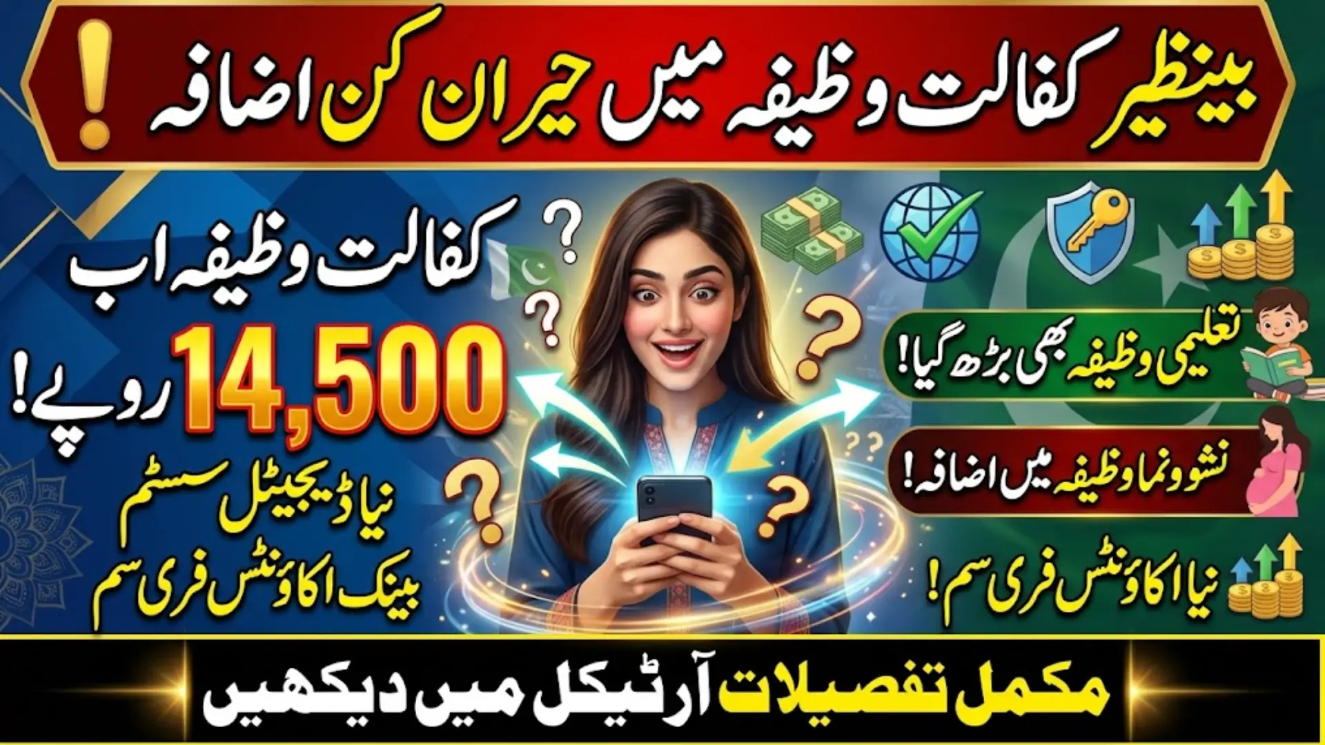 BISP Stipend Increase Announced for Kafalat, Education and Nashonuma Programs