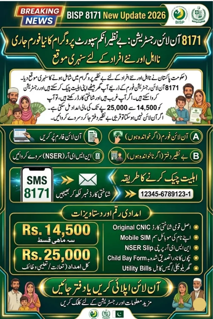 8171 Online Registration Benezir Income Support Programme Forum Update 2026