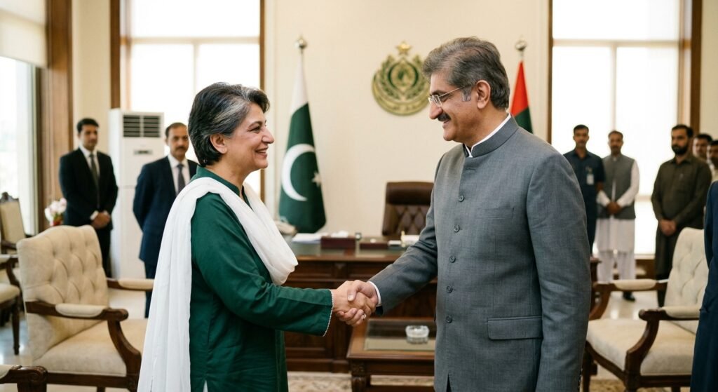 Senator Rubina Khalid Meets Sindh CM Murad Ali Shah